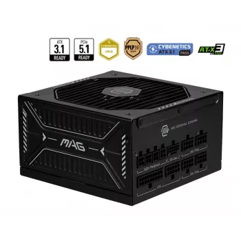 MSI MAG A850GLS PCIE5 barošanas bloks 850 W 24-pinu ATX ATX melns