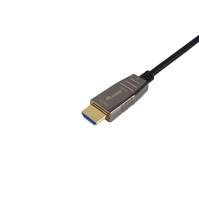 Equip HDMI 2.1 Active Optical kabelis, 10 m, 8K/60 Hz, HDMI Type A (Standard), HDMI Type A (Standard), 3D, Audio Return Channel (ARC), Melns