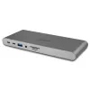 Lindy DST-Pro 5K XT, USB-C klēpjdatora dokstacija ar trīskāršu displeju (4K) vai vienu displeju (5K) un 100 W caurlaides uzlādi
