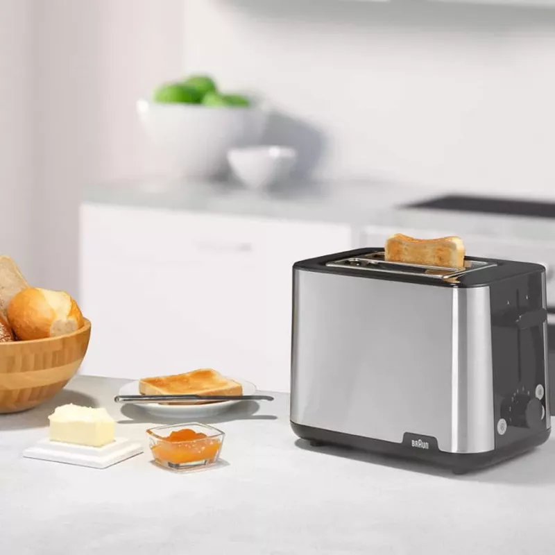 Braun HT101BI-HT1510BK 8 2 šķēles 900 W melna, nerūsējošais tērauds