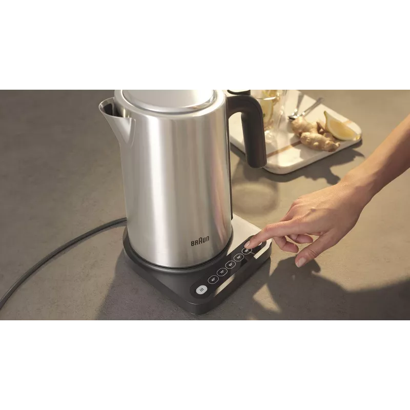 Braun WK 5205 BK elektriskā tējkanna 1.7 L 2200 W melna, nerūsējošs tērauds