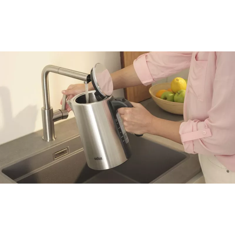 Braun WK 5205 BK elektriskā tējkanna 1.7 L 2200 W melna, nerūsējošs tērauds