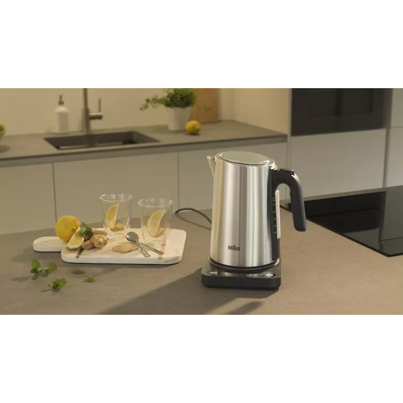 Braun WK 5205 BK elektriskā tējkanna 1.7 L 2200 W melna, nerūsējošs tērauds
