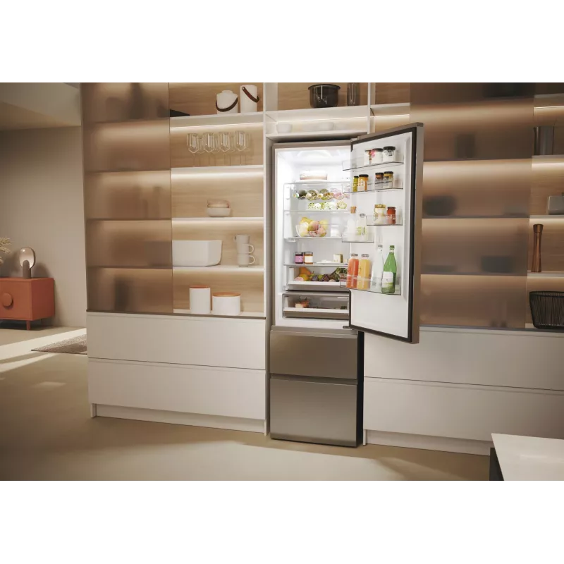 Haier 3D 60 Serie 5 HTW5620DNMG Brīvi stāvošs 414 L Sudrabs