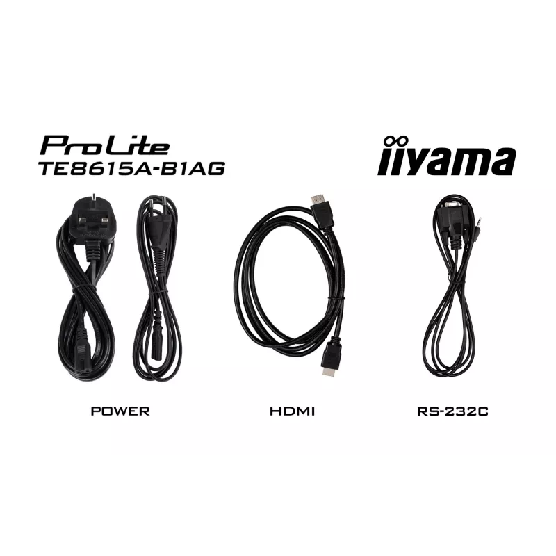 iiyama TE8615A-B1AG Signage displejs Interaktīvais plakanā ekrāna panelis 2.17 m (85.6 collas) Wi-Fi 550 cd/m² 4K Ultra HD Melns Skārienekrāns Iebūvēts procesors Android