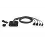 ATEN 2-Port USB FHD HDMI kabelis KVM Switch, 1920 x 1200 pikseļi, Full HD, 1,518 W, melns