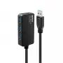 Lindy 10m USB 3.0 aktīvais pagarinātāja centrmezgls Pro, USB 3.2 Gen 1 (3.1 Gen 1) Type-A, USB 3.2 Gen 1 (3.1 Gen 1) Type-A, 5000 Mbit/s, melns, plastmasa, apaļš kabelis
