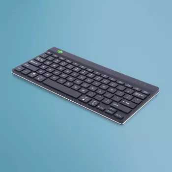 R-Go Tools Ergonomic tastatūra R-Go Compact Break, kompakta tastatūra ar pārtraukumu programmatūru, QWERTY (US), Bluetooth, melna