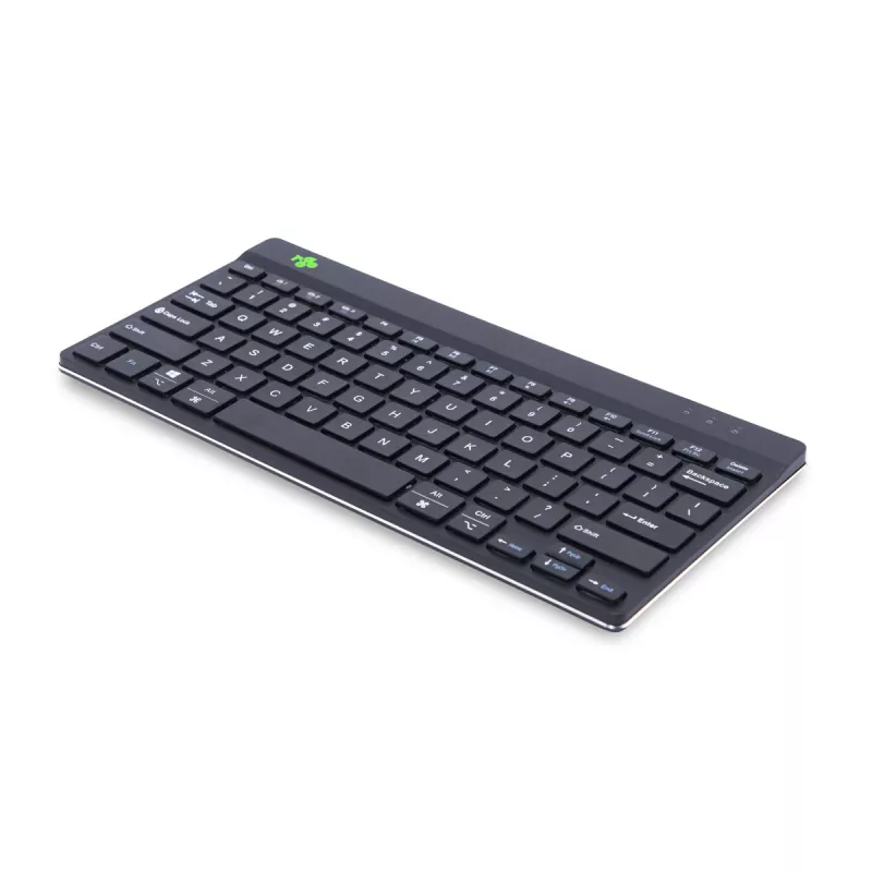 R-Go Tools Ergonomic tastatūra R-Go Compact Break, kompakta tastatūra ar pārtraukumu programmatūru, QWERTY (US), Bluetooth, melna