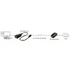 Lindy 50m USB 2.0 Cat.6 paplašinātājs, tīkla raidītājs un uztvērējs, 50 m, 480 Mbit/s, Cat5, Cat5e, Cat6, LG-8311, melns