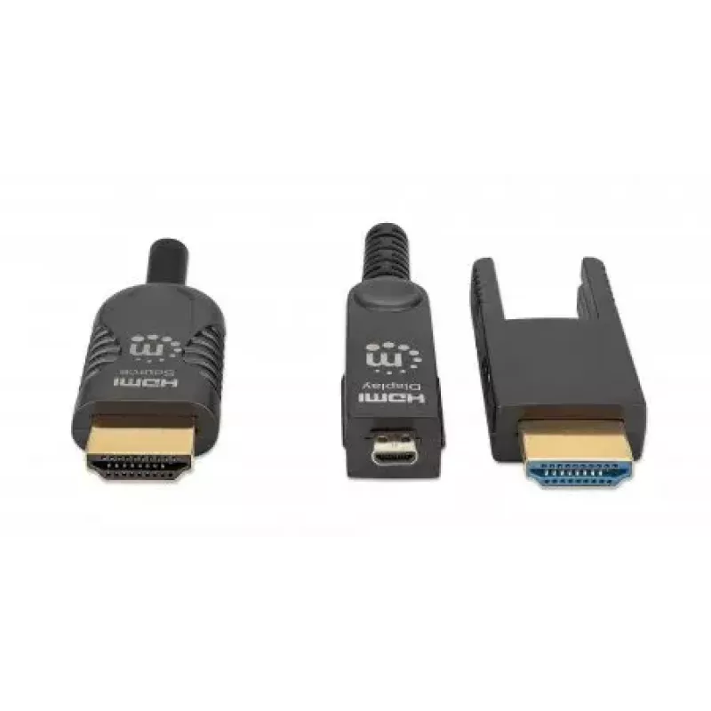 HDMI uz Micro HDMI kabelis Manhattan 30m 4K@60Hz aktīvs zeltīti kontakti
