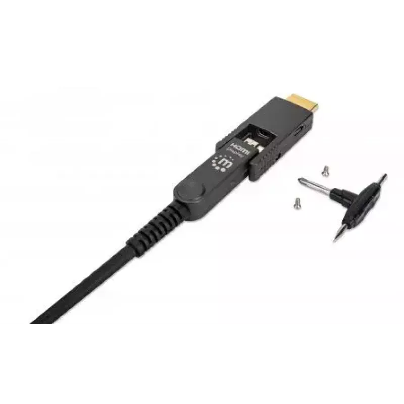 HDMI uz Micro HDMI kabelis Manhattan 30m 4K@60Hz aktīvs zeltīti kontakti