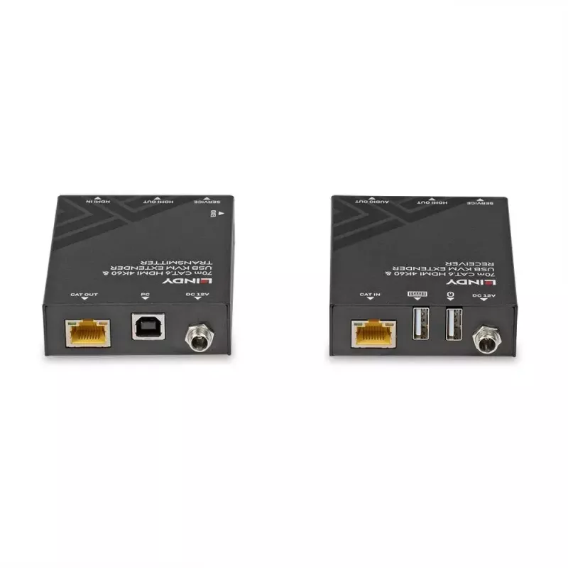 Lindy 70 m Cat.6 HDMI 4K60, USB un Audio KVM Paplašinātājs