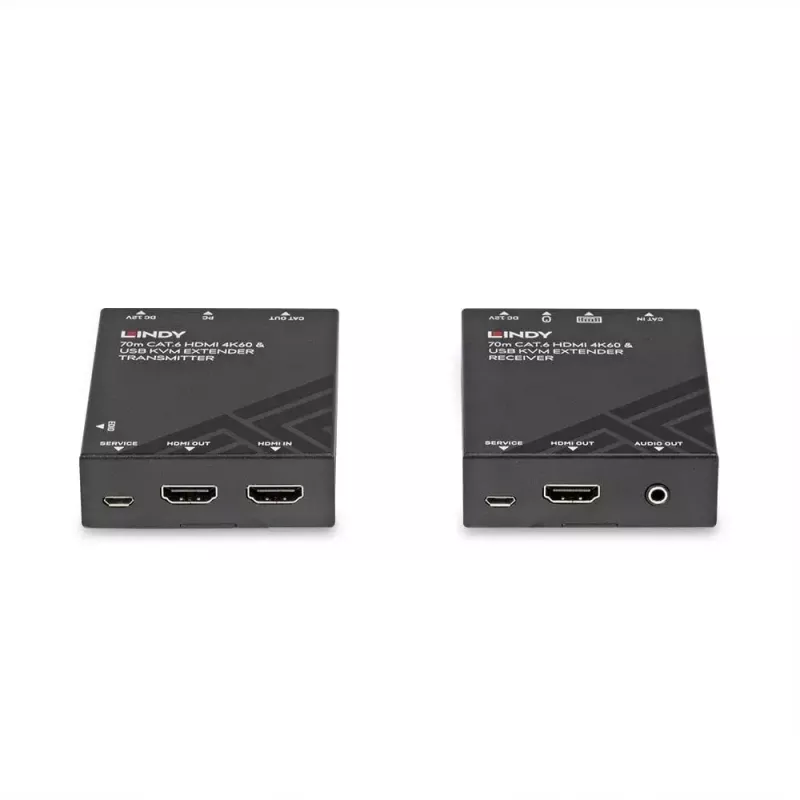 Lindy 70 m Cat.6 HDMI 4K60, USB un Audio KVM Paplašinātājs