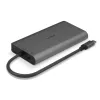 Lindy DST-Mini XT, USB-C klēpjdatora mini dokstacija ar vienu displeju (4K) vai diviem displejiem (Full HD) un 100 W caurlaides uzlādi