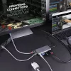 Lindy DST-Mini XT, USB-C klēpjdatora mini dokstacija ar vienu displeju (4K) vai diviem displejiem (Full HD) un 100 W caurlaides uzlādi