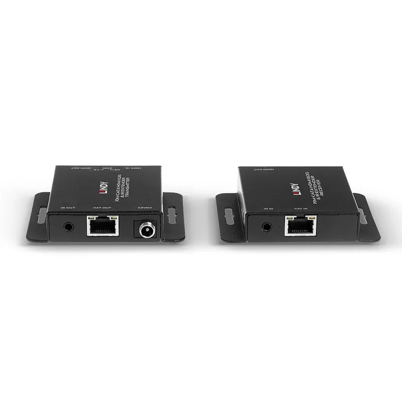 Lindy 70m Cat.6 HDMI 4K30 un IR pagarinātājs ar PoC un Loop Out