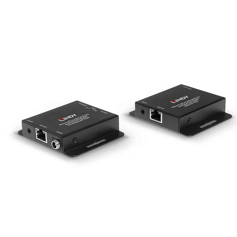 Lindy 70m Cat.6 HDMI 4K30 un IR pagarinātājs ar PoC un Loop Out