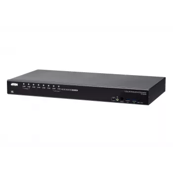 ATEN 8-Port USB 3.0 4K DisplayPort KVM slēdzis, 4096 x 2160 pikseļi, 4K Ultra HD, 18.44 W, melns