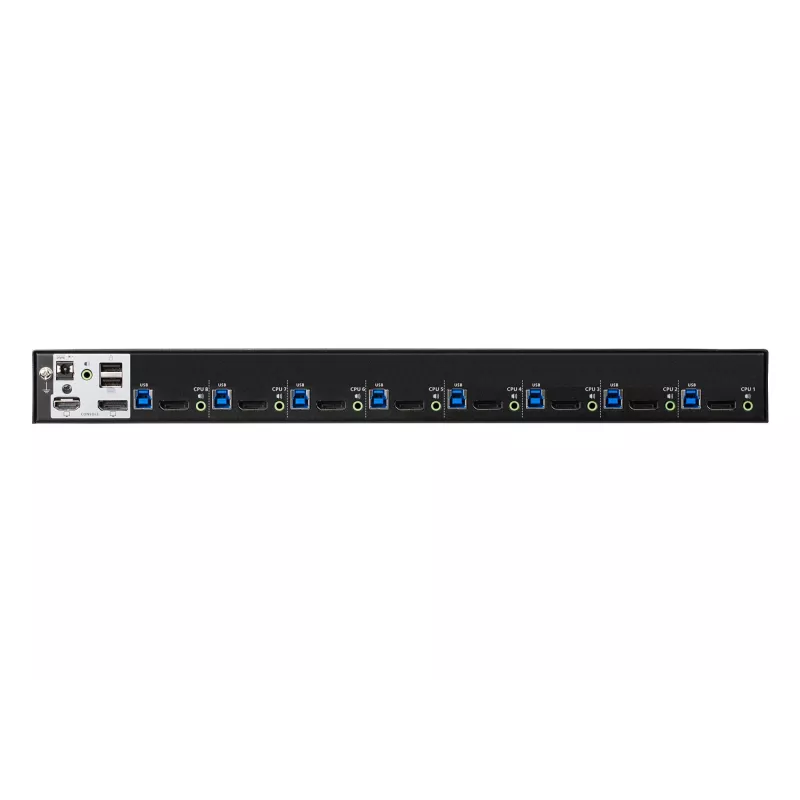 ATEN 8-Port USB 3.0 4K DisplayPort KVM slēdzis, 4096 x 2160 pikseļi, 4K Ultra HD, 18.44 W, melns