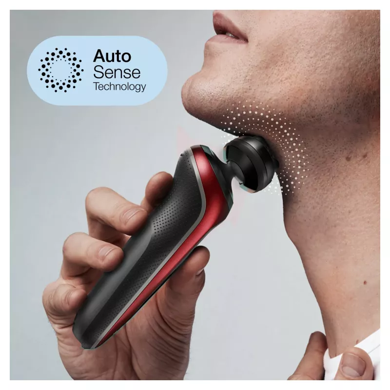 Folijas skuveklis Braun Series 6 61-R1200s SensoFlex SensoFoil Melns Sarkans