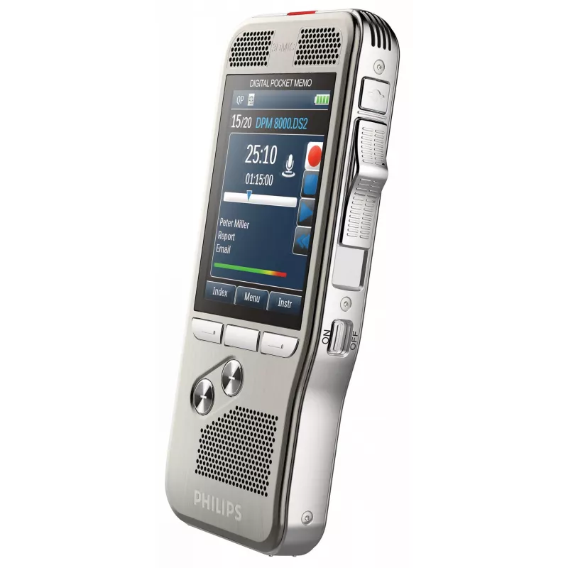 Philips DPM 8300 diktofons Iekšējā atmiņa Sudraba