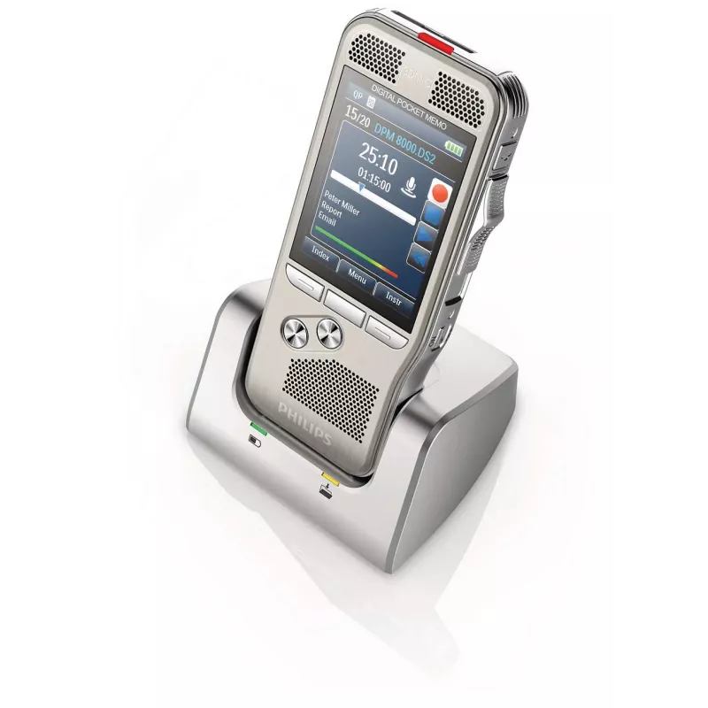 Philips DPM 8300 diktofons Iekšējā atmiņa Sudraba