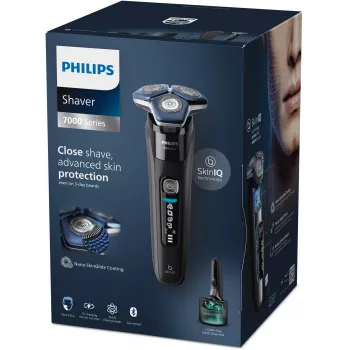 Elektriskais rotējošais skuveklis Philips Series 7000 S7886/58 — 3 galviņas, mitrai un sausai lietošanai, Li-Ion akumulators, 60 min darbības laiks