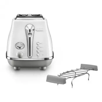 Tosteris De’Longhi CTOC2103.W 2 šķēles 900 W Balts nerūsējošais tērauds