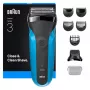 Braun Series 3 310BT folijas skuveklis ar trimeru, melnā, zilā krāsā
