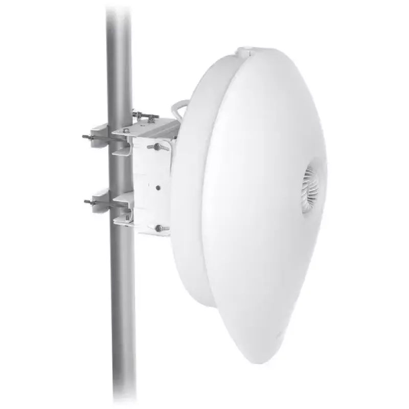 Tīkla tilts UBIQUITI UISP airFiber 60 XG — 6000 Mbit/s, diapazons līdz 4000 m, Gigabit Ethernet, uzstādīšana uz masta, balts