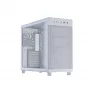 PC korpuss ASUS PRIME AP303 TG balta — ATX/Micro-ATX/Mini-ITX, rūdīts stikls, USB-C, 360 mm GPU atbalsts