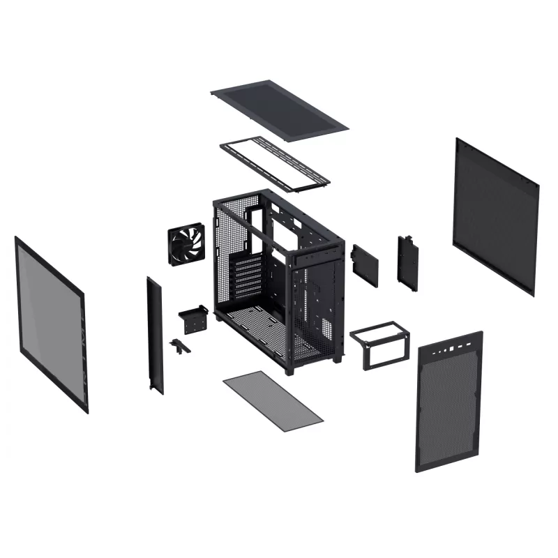 ASUS PRIME AP303 TG Melns, PC, Melns, micro ATX, Mini-ITX, ATX, 16,5 cm, 36 cm, 18 cm