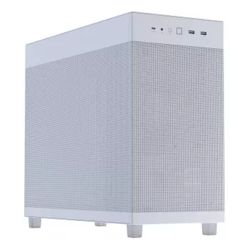 PC korpuss ASUS PRIME AP303 Mesh Midi Tower balts — ATX/Micro ATX/Mini-ITX, GPU līdz 36 cm, barošanas bloks līdz 18 cm, CPU dzesētāja augstums 16,5 cm