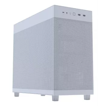 PC korpuss ASUS PRIME AP303 Mesh Midi Tower balts — ATX/Micro ATX/Mini-ITX, GPU līdz 36 cm, barošanas bloks līdz 18 cm, CPU dzesētāja augstums 16,5 cm
