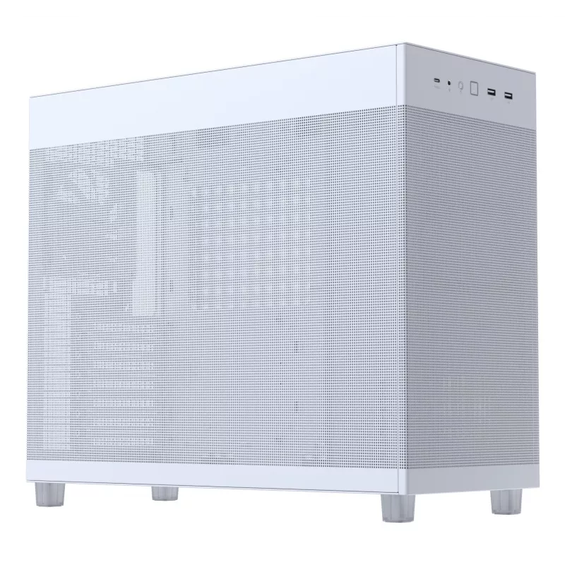PC korpuss ASUS PRIME AP303 Mesh Midi Tower balts — ATX/Micro ATX/Mini-ITX, GPU līdz 36 cm, barošanas bloks līdz 18 cm, CPU dzesētāja augstums 16,5 cm