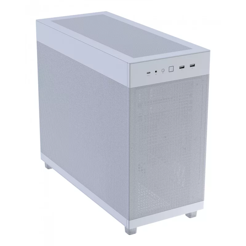 PC korpuss ASUS PRIME AP303 Mesh Midi Tower balts — ATX/Micro ATX/Mini-ITX, GPU līdz 36 cm, barošanas bloks līdz 18 cm, CPU dzesētāja augstums 16,5 cm