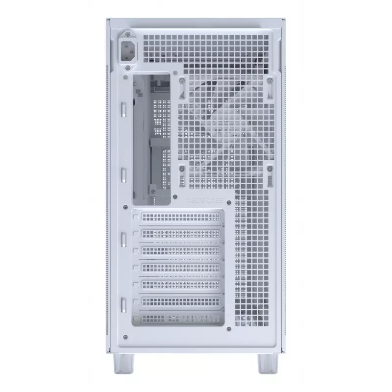 PC korpuss ASUS PRIME AP303 Mesh Midi Tower balts — ATX/Micro ATX/Mini-ITX, GPU līdz 36 cm, barošanas bloks līdz 18 cm, CPU dzesētāja augstums 16,5 cm