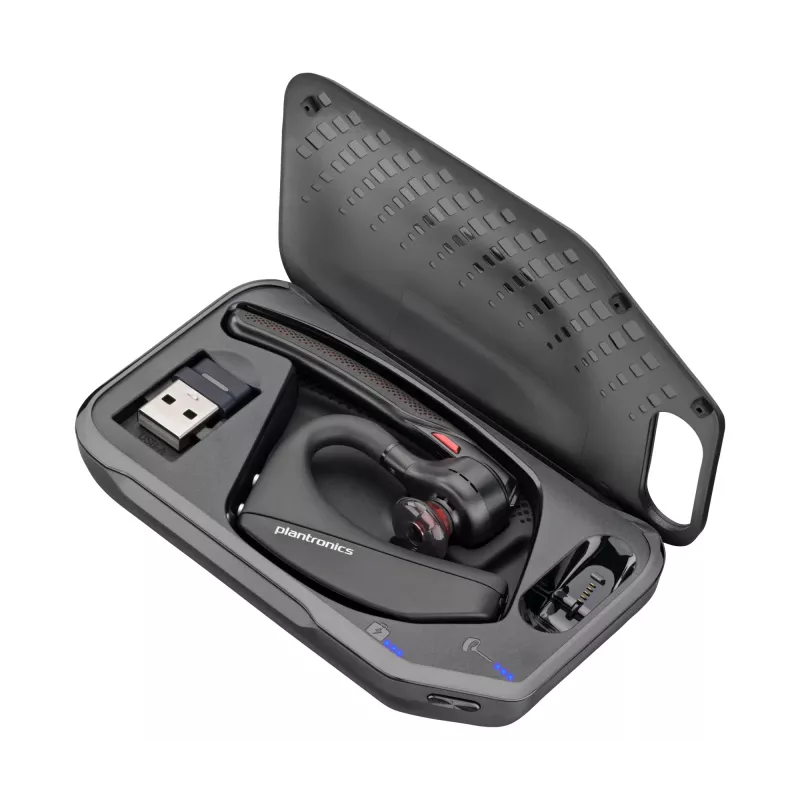 Austiņas Poly Voyager 5200 USB-A Bluetooth austiņas + BT700 sargspraudnis