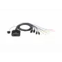 KVM slēdzis ATEN CS22DP-AT 2-portu USB DisplayPort, 4K@30Hz, USB-A konsole, audio, 1.2 m kabelis
