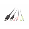 KVM slēdzis ATEN CS22DP-AT 2-portu USB DisplayPort, 4K@30Hz, USB-A konsole, audio, 1.2 m kabelis