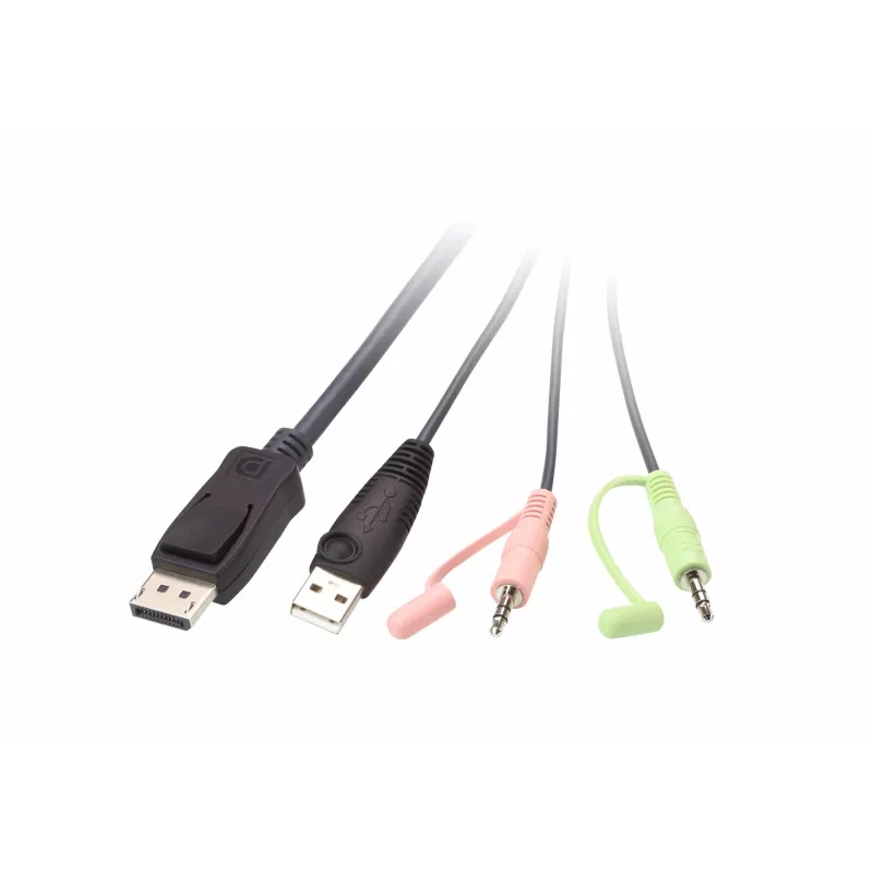 KVM slēdzis ATEN CS22DP-AT 2-portu USB DisplayPort, 4K@30Hz, USB-A konsole, audio, 1.2 m kabelis