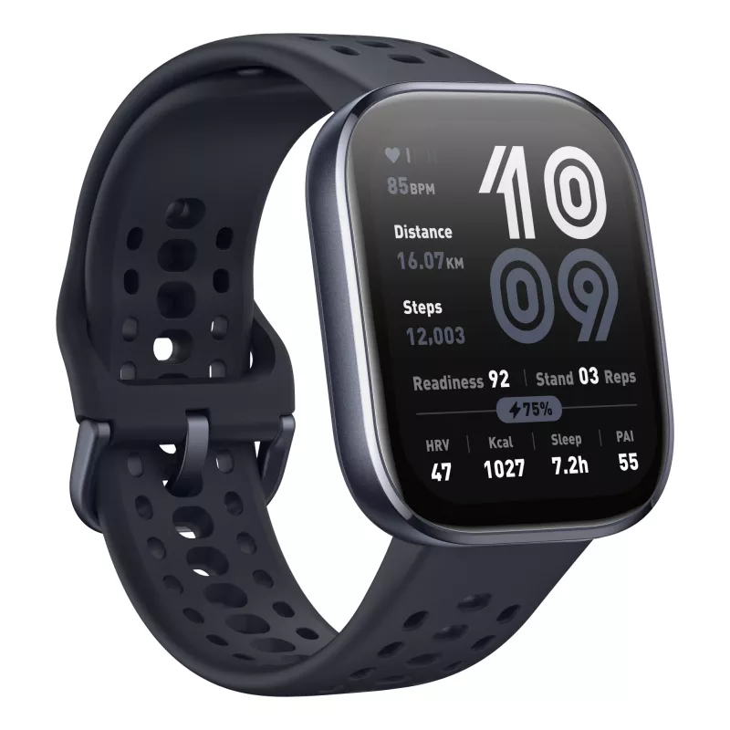 Amazfit Bip 6 Melns 5 cm (1,97 colla) AMOLED Digital 390 x 450 pikseļi Skārienjūtīgais GPS (satelītu)
