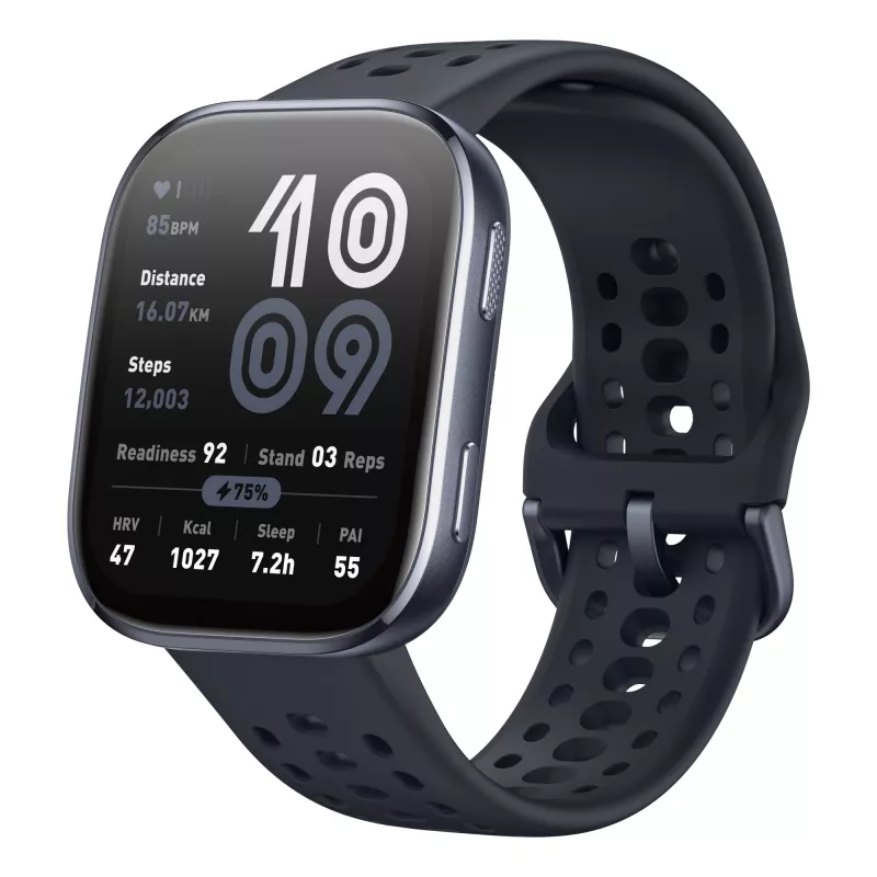 Amazfit Bip 6 Melns 5 cm (1,97 colla) AMOLED Digital 390 x 450 pikseļi Skārienjūtīgais GPS (satelītu)