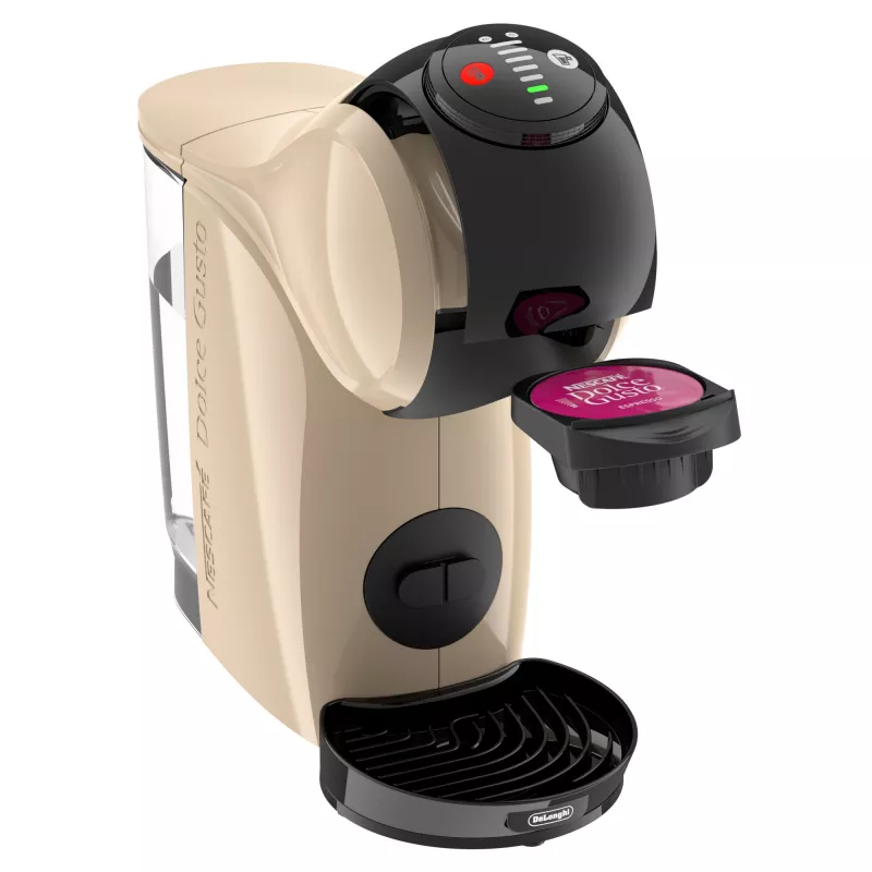 Kapsulas kafijas automāts De’Longhi Genio S — 0,8 L ūdens tvertne, 15 bāri, novietojams uz galda virsmas, taupes krāsā