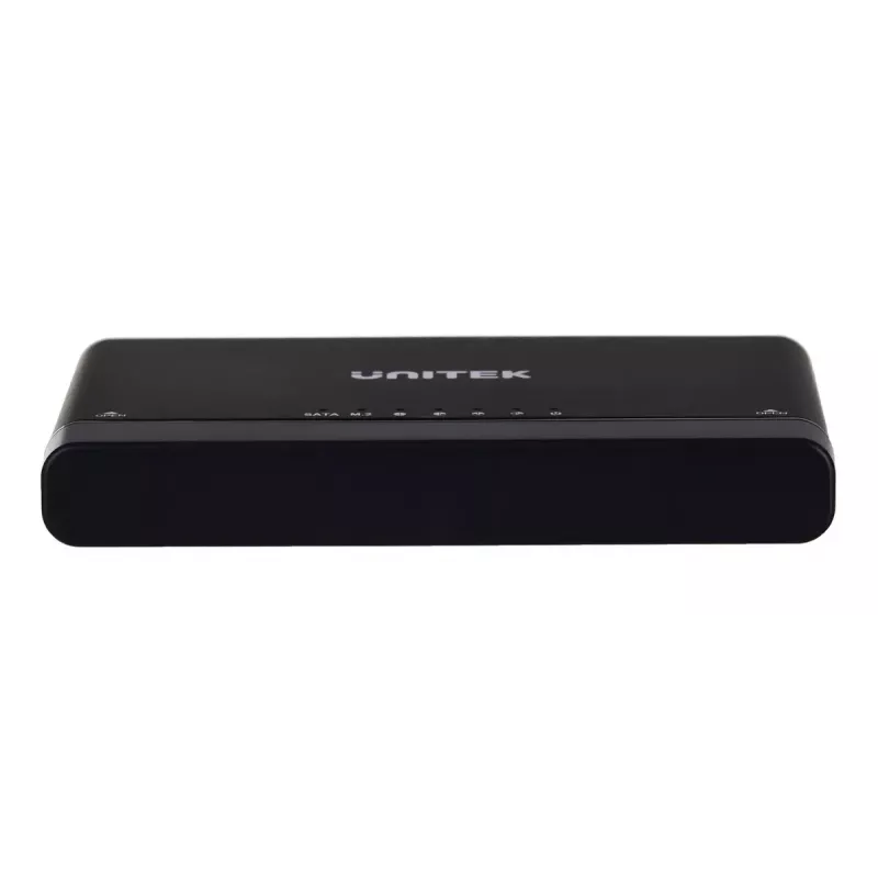 USB-C centrmezgls Unitek S1222A SolidForce+ — HDMI 4K, Ethernet, SATA III, 10 Gbit/s, alumīnija korpuss, melns