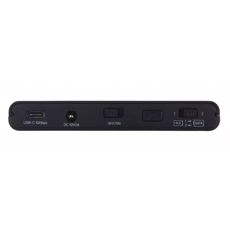 USB-C centrmezgls Unitek S1222A SolidForce+ — HDMI 4K, Ethernet, SATA III, 10 Gbit/s, alumīnija korpuss, melns