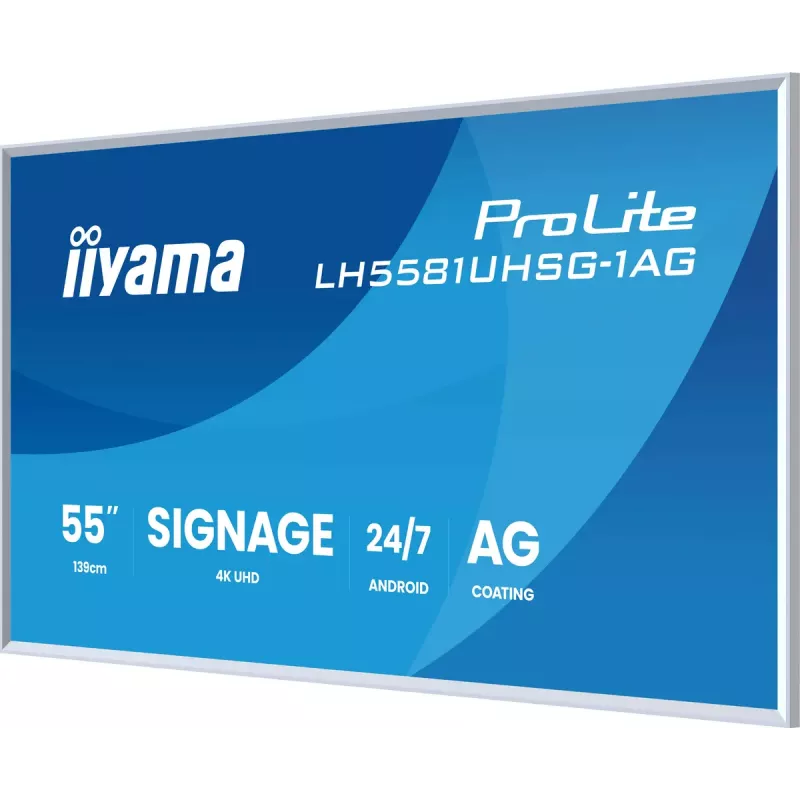Monitors iiyama LH5581UHSG-1AG 54.6 collu interaktīvais plakanā paneļa displejs 4K Ultra HD 3840 x 2160