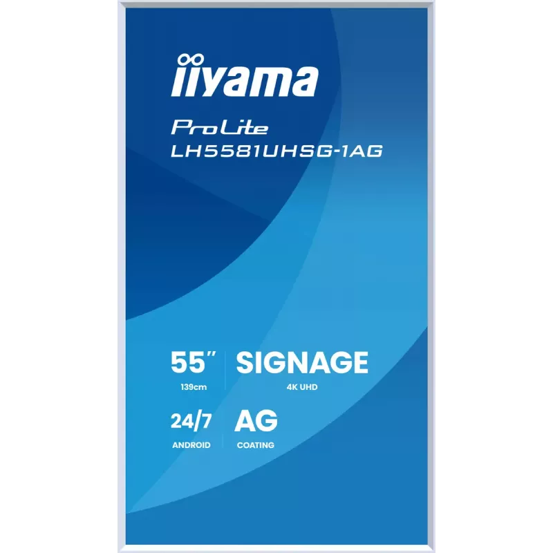 Monitors iiyama LH5581UHSG-1AG 54.6 collu interaktīvais plakanā paneļa displejs 4K Ultra HD 3840 x 2160