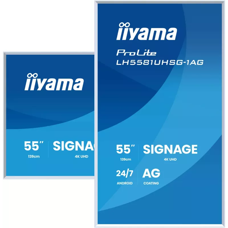 Monitors iiyama LH5581UHSG-1AG 54.6 collu interaktīvais plakanā paneļa displejs 4K Ultra HD 3840 x 2160